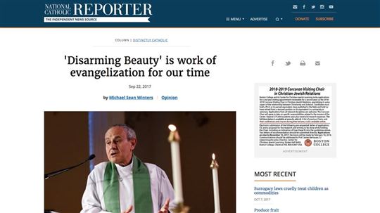 Disarming Beauty featured on The National Catholic Reporter.