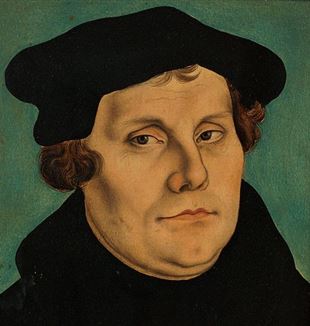 'Martin Luther' by Lucas Cranach the Elder. Via Wikimedia Commons