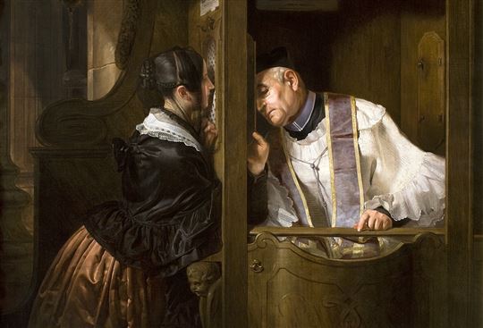 The Confession by Giuseppe Molteni