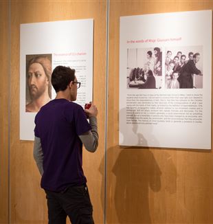 New York Encounter exhibit on Msgr. Giussani and Communion and Liberation. Photo by Maria Ramos