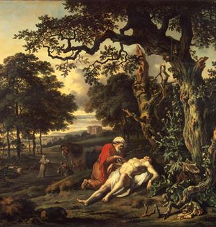 'Parable of the Good Samaritan' by Artist Jan Wijnants via Wikimedia Commons