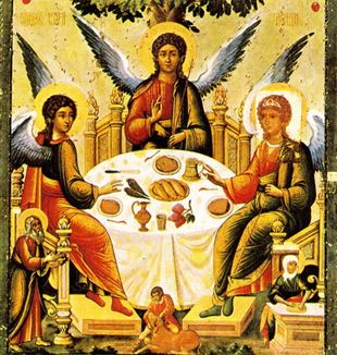 Russian Icon of the Trinity. Wikimedia Commons