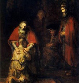 'The Return of the Prodigal Son' by Rembrandt via Wikimedia Commons
