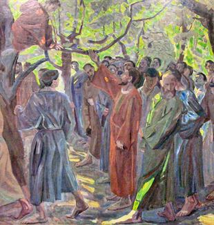 'Christ and Zacchaeus' by Niels Larsen Stevns via Wikimedia Commons