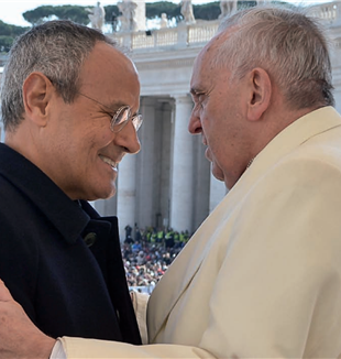 Fr. Carron with Pope Francis. Traces