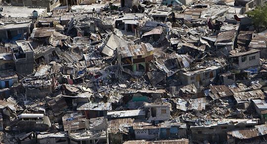 Haiti earthquake damage. Via Wikimedia Commons