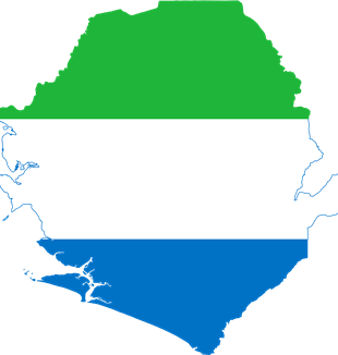 Flag Map of Sierra Leone. Wikimedia Commons