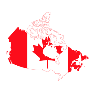 Canada Flag Map. Wikimedia Commons