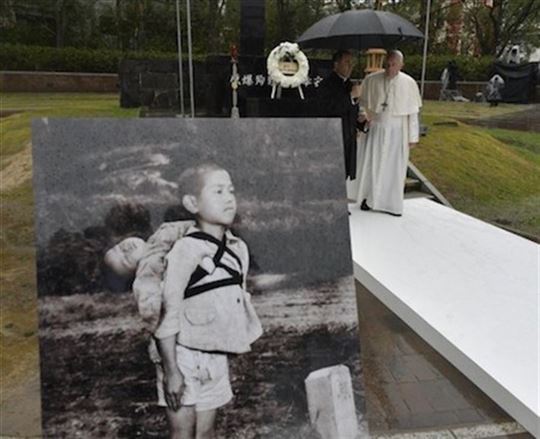 ''The fruit of war'', the image and symbol that is dear to the Pope