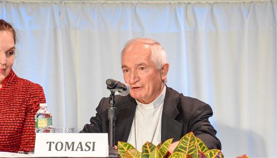 Archbishop Silvano Maria Tomasi. Photo by Sarah Rivas