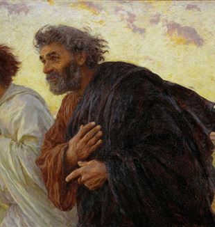 'The Disciples Peter and John Running to the Tomb' by Eugene Burnand via Wikimedia Commons