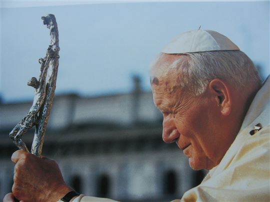 Pope John Paul II. Photo by Itto Ogami via Wikimedia Commons