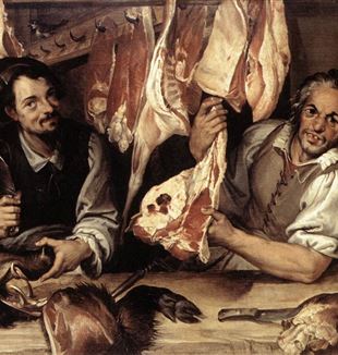 "The Butcher's Shop' by Artist Bartolomeo Passerotti via Wikimedia Commons