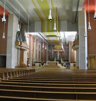 Nave of St. Benedict's Abbey Church in Atchison, KS. Wikimedia Commons