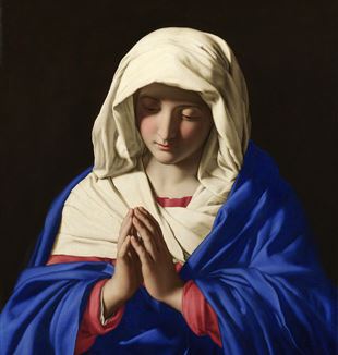 'The Virgin in Prayer' by Artist Giovanni Battista Salvi da Sassoferrato via Wikimedia Commons