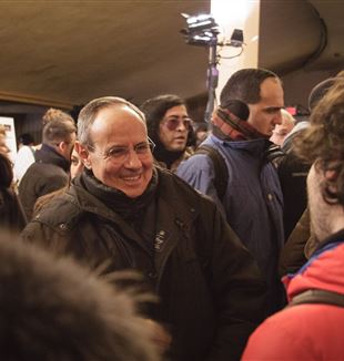 Fr. Julián Carrón at the 2014 New York Encounter. Photo by Nick Erickson
