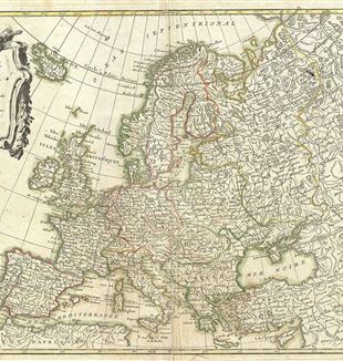Antique Map of Europe. Wikimedia Commons