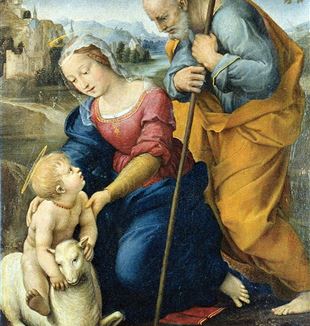 'Holy Family with the Lamb' by Raphael via Wikimedia Commons