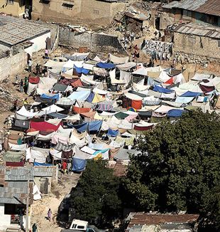 Downtown Port-au-Prince Haiti, after the January earthquake. Via Wikimedia Commons