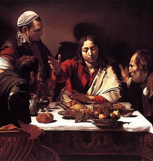 "Supper at Emmaus" by Michelangelo Merisi da Caravaggio