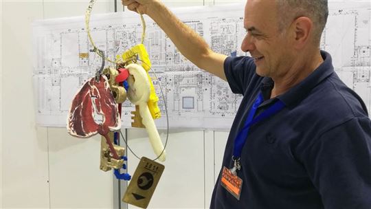 Sandro Ricci with the ''keys to the building site''