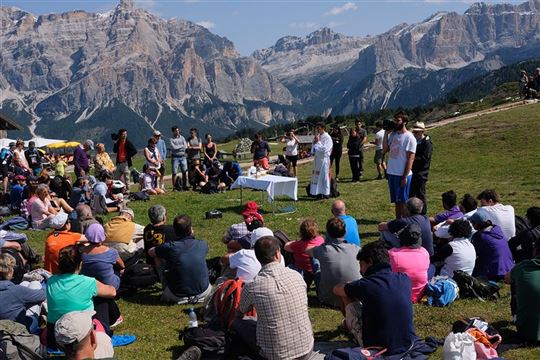 Mass in the mountains
