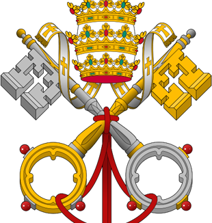 Emblem of Vatican City. Via Wikimedia Commons