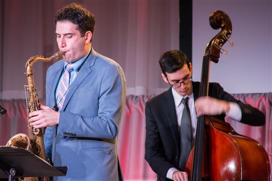 Dillon (left) and Sciacca performing at ''A Love Supreme.''