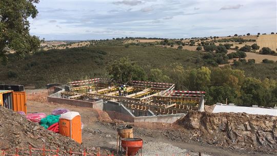 The construction work of the new monastery.