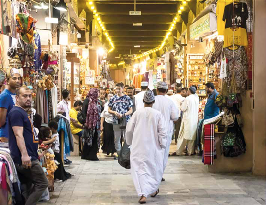 The souq, or marketplace, in the Muttrah district of Muscat, Oman