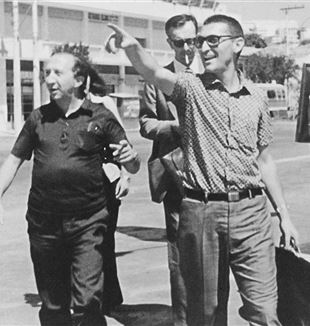 From the left, Fr. Giussani, Fr. Francesco Ricci and Fr. Pigi Bernareggi. Sao Paulo, Brazil, 1974 (© Fraternity of CL)