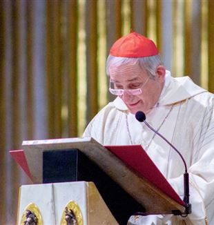 Cardinal Zuppi during mass for Fr. Giussani in Bologna
