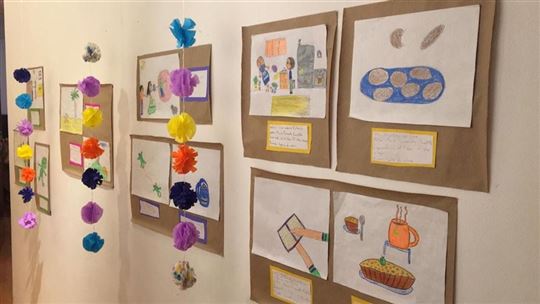 The drawings of children who participate in the workshops