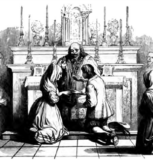 Friar Cristoforo, Renzo and Lucia (Photo: Wikimedia Commons)