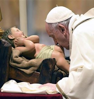 Pope Francis during Christmas Midnight Mass