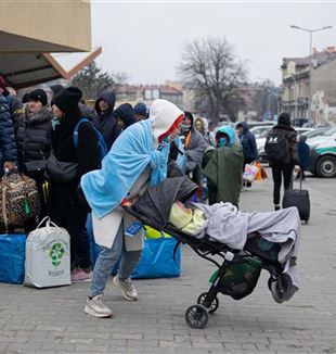Ukrainian refugees at Przemyśl station (Photo: © Hesther Ng/ZUMA Press/ANSA)