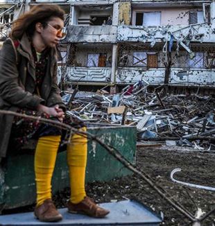 Bombed Kyiv (Miguel A. Lopes/Ansa)