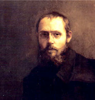 A portrait of Charles Péguy by Jean-Pierre Laurens