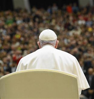 Pope Francis at the General Audience on February 15  (Vatican Media/Catholic Press Photo)