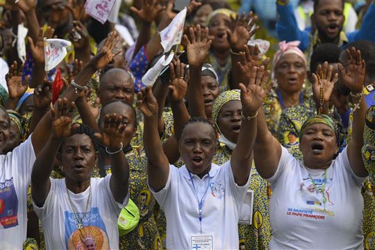Congolese faithful at Pope Francis' Mass in Kinshasa (Vatican Media/Catholic Press Photo)