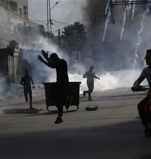 Clashes between Palestinians and Israelis in Nablus, West Bank (Ansa/Alaa Badarneh)