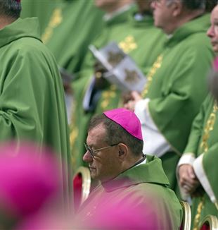 Archbishop Pezzi during the Synod of Bishops (Alessia Giuliani/Catholic Press Photo)