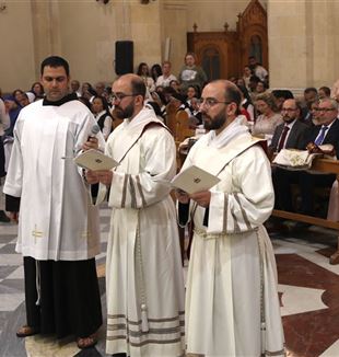 Fr. Johnny and Fr. George during their priestly ordination